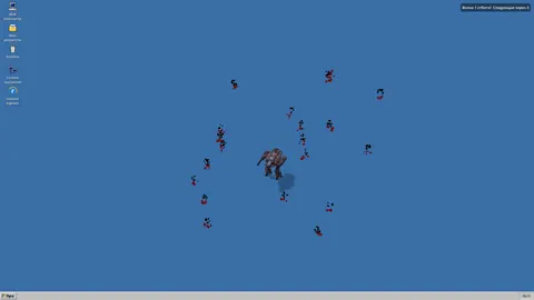 Desktop Mech — Wave cleared — five seconds of rest