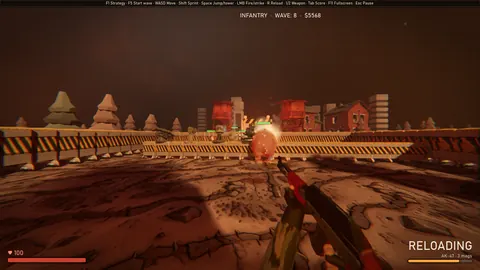 Tower Defense: Zombie — Modo infantería con un AK-47